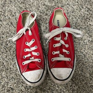 Converse Kids Red and White Sneakers